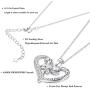 Sllaiss 925 Sterling Silver “Love You Forever” Heart Crystal Necklace for Women Engraved Love Butterfly Pendant Fine Necklace, Crystals from Swarovski