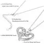 Sllaiss 925 Sterling Silver “Love You Forever” Heart Crystal Necklace for Women Engraved Love Butterfly Pendant Fine Necklace, Crystals from Swarovski Sllaiss 925 Sterling Silver “Love You Forever” Heart Crystal Necklace for Women Engraved Love Butterfly Pendant Fine Necklace, Crystals from Swarovski