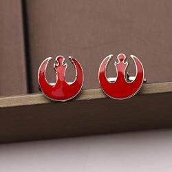 CENWA Star W Cufflinks Rebel Alliance Cufflinks Sci Fi Geek Movie Cufflinks Jewelry Gift for Fans