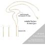 HUSION Fashion Bar Neckacle and Earrings Gold Plated Simple Bar Y Shaped Necklace and Leaves Jewelry Sets for Women Girls