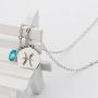 KUIYAI Stainless Steel Zodiac Sign and Birthstone Charm Necklace Bracelet
