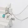 KUIYAI Stainless Steel Zodiac Sign and Birthstone Charm Necklace Bracelet