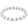 Bling Jewelry White Pink Simulated Pearl Stackable Strand Stretch Bracelet for Women Crystal Rondelle Spacer Silver Plated Brass Bling Jewelry White Pink Simulated Pearl Stackable Strand Stretch Bracelet for Women Crystal Rondelle Spacer Silver Plated Brass