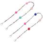 N/Q Handmade Rainbow Eyeglass Holder Colorful Beads Chain Necklace Colorfu Polymer Clay Lanyard Around The Neck for Women Girls Men Boys Unisex Jewelry Gift