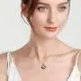 Snake Necklace Sterling Silver Animal Pendant with Color Change Circle Crystal, Jewelry Collection for Women Girls Snake Necklace Sterling Silver Animal Pendant with Color Change Circle Crystal, Jewelry Collection for Women Girls