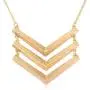 RIAH FASHION Bohemian Geometric Pendant Long Necklace - Boho Metallic Charm Chevron, Tribal Triangle, Snake Print Wood Layering Chain RIAH FASHION Bohemian Geometric Pendant Long Necklace - Boho Metallic Charm Chevron, Tribal Triangle, Snake Print Wood Layering Chain