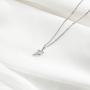 MONOZO Initial Necklace for Women Girls, 14K White Gold Plated Dainty Necklace with Initials, Letter Cubic Zirconia Monogram Small Initial Necklace Gifts for Women Teen Girls BFF Friendship