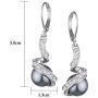 Yoursfs Leverback Earrings for Women With Pearl dangle earrings 18K Gold Plated Bridal Jewelry