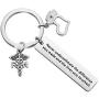 BAUNA RN Nurse Gifts Medical Students Keychain Never Underestimate The Difference You Made Nurse Appreciation Jewelry Nurse Retirement Gift