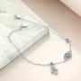 Hand of Fatima Bracelet for Women Sterling Silver Evil Eye Bracelet Good Luck Bracelets Gifts for Girls