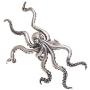 Paialco 925 Sterling Silver Gothic Octopus Ear Cuff Clip On Earring
