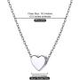 Bix Tiny Heart Choker Silver Necklace Fashion Jewelry Sterling Silver Plated Necklace Pendant Necklace Jewelry for Women and Girls (Silver)