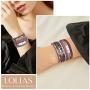 LOLIAS Women Multi-Layer Leather Wrap Bracelet Handmade Boho Tree of Life Wristband Braided Rope Cuff Bangle with Magnetic Buckle Jewelry 2 Pack