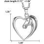 Heart Pendant Necklace by Luvalti - Horse Heart Jewelry - Family and Friends Jewelry Gift