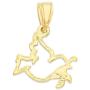 10k Real Solid Gold Dove Holding Olive Branch Pendant, Holy Spirit Jewelry Gifts for Prayer