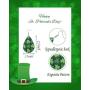 St.Patrick’s Day Leather Earring Set for Women Girls Green Glitter Earrings Lightweight Teardrop Dangle Earring Fashion Holiday Earring Jewelry Gifts