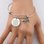 BAUNA Inspirational Dragonfly Expandable Bangle Bracelet I Will Not Be Discouraged by How Far I Must Go Motivational Jewelry Gift