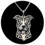 Pit Bull Dog Sterling Silver Necklace Dangle Earrings Set by Ginger Lyne Ears Down Puppy Dog Pet Pendant Box Chain Doggie Animal Paw Print Heart Jewelry for Pit Mom Women Girls Teens