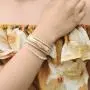 FANCY SHINY Leather Wrap Bracelets Crystal Beads Bracelet Boho Cuff Stone Charm Bracelets with Magnetic Clasp Costume Jewelry for Women FANCY SHINY Leather Wrap Bracelets Crystal Beads Bracelet Boho Cuff Stone Charm Bracelets with Magnetic Clasp Costume Jewelry for Women
