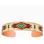 Handmade Copper Cuff Bracelet for Unisex, Southwest Sun Burst Design- Native American Bracelets Thin Cuff Adjustable