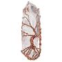 Natural Clear Rock Quartz Wire Wrapped Healing Reiki Crystal Tree of Life Pendant