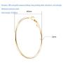 4 Pairs Upgrade Big Hoop Earrings, stainless steel Steel Hoop Earrings 18K Gold Plated Rose Gold Plated Silver for Women Girls Sensitive Ears(4 Colors Set)