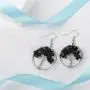 YACQ Natural Gemstone Tree Dangle Drop Earrings Handcrafted Jewelry for Women YACQ Natural Gemstone Tree Dangle Drop Earrings Handcrafted Jewelry for Women