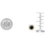 Dazzlingrock Collection 10K 5 MM Each Gemstone Ladies Halo Stud Earrings, Yellow Gold