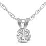 1/3ct Round Solitaire 14k White Gold Diamond Pendant