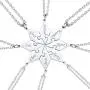 BFF Necklace for 2/3/4/5/6 Stainless Steel Chain Personalized Family Love/Friendship Jewelry Set Free Engraving Heart Pendants BFF Necklace for 2/3/4/5/6 Stainless Steel Chain Personalized Family Love/Friendship Jewelry Set Free Engraving Heart Pendants
