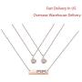 Daughter Gifts Mother Daughter Necklace Cubic Zirconia Love Pendant Necklace Mothers Day Gift
