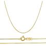Orostar 14K Gold Chain for Men & Women in Yellow, White, and Rose Gold | Solid Thin Box Chain Necklace with 0.45mm Thickness and Size 16-20 inches