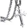 INBLUE Cross Necklace Pendant for Men Boys Women Girls Stainless Steel Cross Faith Necklace Cubic Zirconia Christian Prayer Gifts Friendship Jewelry with 22/24 inches Byzantine Chain INBLUE Cross Necklace Pendant for Men Boys Women Girls Stainless Steel Cross Faith Necklace Cubic Zirconia Christian Prayer Gifts Friendship Jewelry with 22/24 inches Byzantine Chain