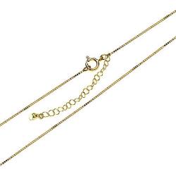 Sterling Silver 1mm Thin Choker Size Box Chain Necklace for Pendants, 13” + 3”