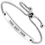 SOUSYOKYOSAM You Got This Positive Message Thin Bangle Inspirational Bar Bracelet for Women Teen Girls SOUSYOKYOSAM You Got This Positive Message Thin Bangle Inspirational Bar Bracelet for Women Teen Girls