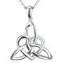 Sterling Silver Good Luck Irish Celtic Knot Love Knot Claddagh Lover Heart Shaped Pendant Necklace Bracelet
