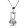 AeraVida Giraffe Couple in Love .925 Sterling Silver Pendant Necklace AeraVida Giraffe Couple in Love .925 Sterling Silver Pendant Necklace