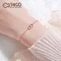 T400 925 Sterling Silver Rose Gold Infinity Pendant Necklace Link Bracelet with AAA Cubic Zirconia Gift for Women Girls