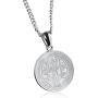 TENGYI 18K Gold Plated Stainless Steel St Saint Benedict Medal Pendant with 24 Inch Chain Necklace