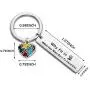WUSUANED Autism Awareness Puzzle Piece Keychain Why Fit in When You were Born to Stand Out Gift for Autistic