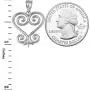 Sterling Silver African Adinkra Sankofa Heart Pendant Necklace