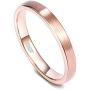 TRUMIUM 3mm 5mm Tungsten Rings for Women Mens Rose Gold/Silver Brushed Thin Engagement Wedding Band Comfort Fit Size 4-12