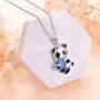 Sterling Silver Forever Love Cute Animal Heart Pendant Necklace for Women Girlfriend Daughter Mothers Gift, 18 Inches