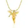 Lifetime Jewelry Pendant Necklace [ Medium Guardian Angel ] 20X More 24k Plating Than Other Religious Necklaces Charms - Comes with 18 inch Twisted Nugget Chain