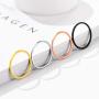 PROSTEEL 3/4pcs 1mm Stainless Steel Womens Plain Band Knuckle Stacking Midi Rings Set Comfort Fit Silver/Gold/Rose/Black Tone Size #4-#10