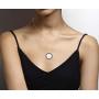 Miabella 18K Gold over Sterling Silver Black Spinel Genuine Italian 2-Lira Bee Coin Pendant Necklace, 18 Inch Chain 925 Made in Italy