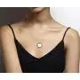 Miabella 18K Gold over Sterling Silver Black Spinel Genuine Italian 2-Lira Bee Coin Pendant Necklace, 18 Inch Chain 925 Made in Italy