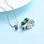 mingkejw Urn Necklace Four Leaf Clover Cremation Jewelry for Ashes Pendant Keepsake Memorial Necklace for Women Men