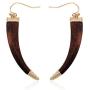Bohemian Geometric Natural Wood Statement Earrings - Ethnic Wooden Disc, Diamond Drops, Leaf, Teardrop, Moroccan Dangles