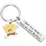 FAADBUK Funny Spongebob Squarepants Keychain Spongebob Lover Gift I Bet You Wish I Had an Off Button Jewelry Squarepants Inspired Gift for Friend Family